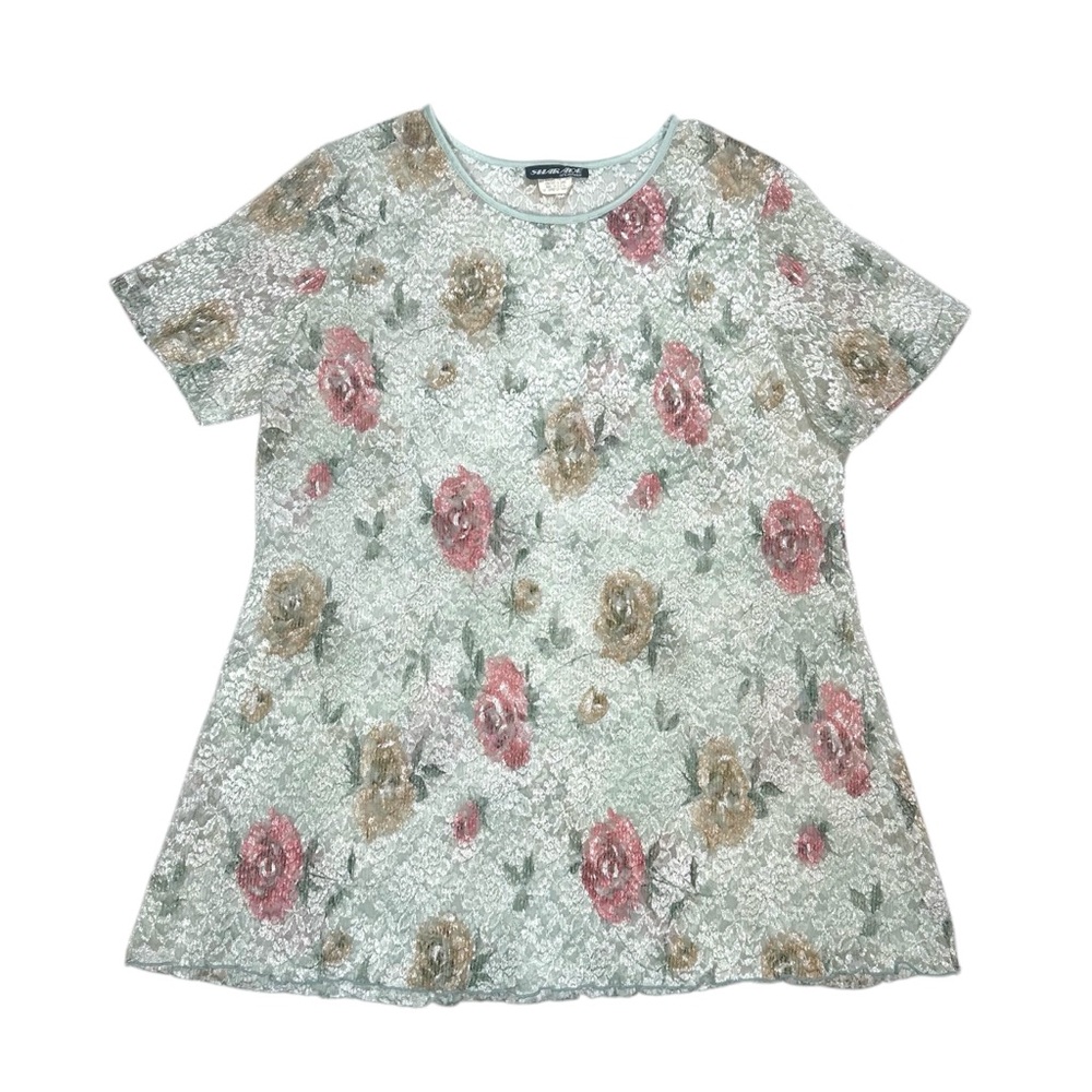 90’s Sheer Lace Floral Dress